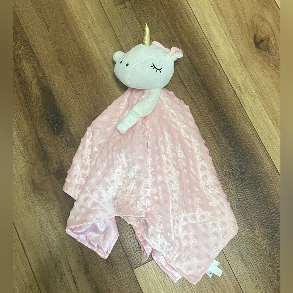 Unicorn snuggle blankie paci holder NWOT minky